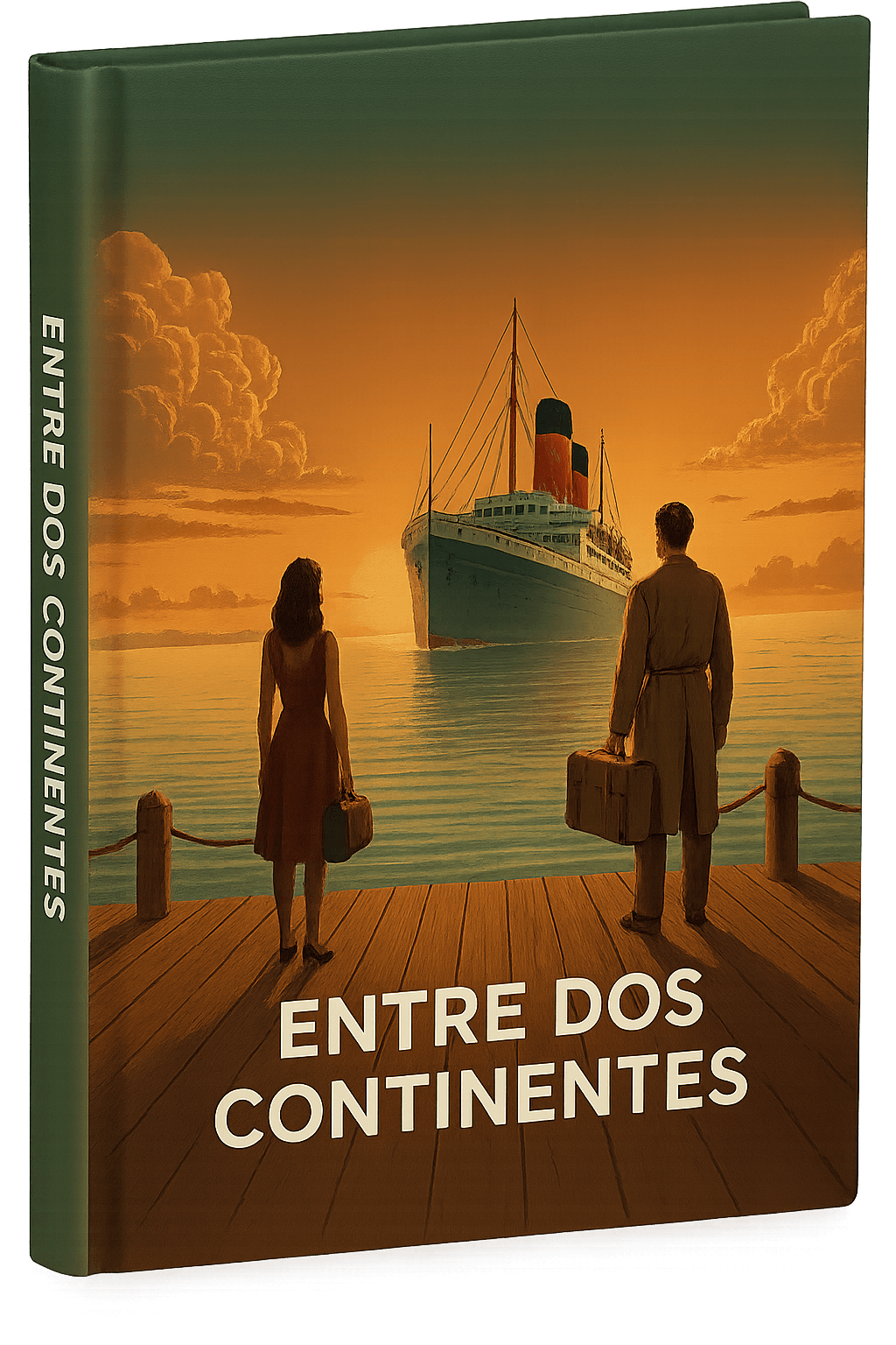 Portada del libro físico Entre dos continentes
